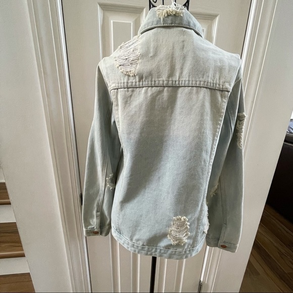 THREAD & Supply light denim washed jean Jacket Small - Picture 6 of 11